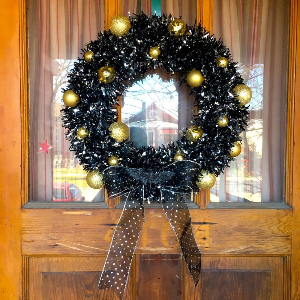 *Custom order* Batman tinsel wreath